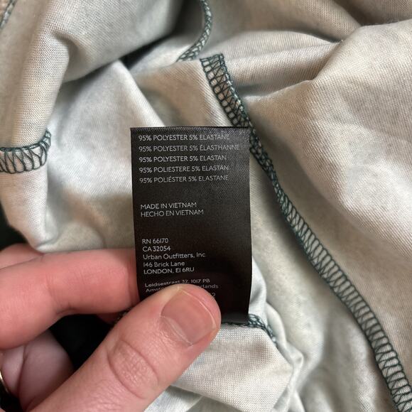 NWT Free People Hold Me Closer Flare Bell Bottom Pants Blue Velvet Emerald Sz XL - Picture 9 of 9